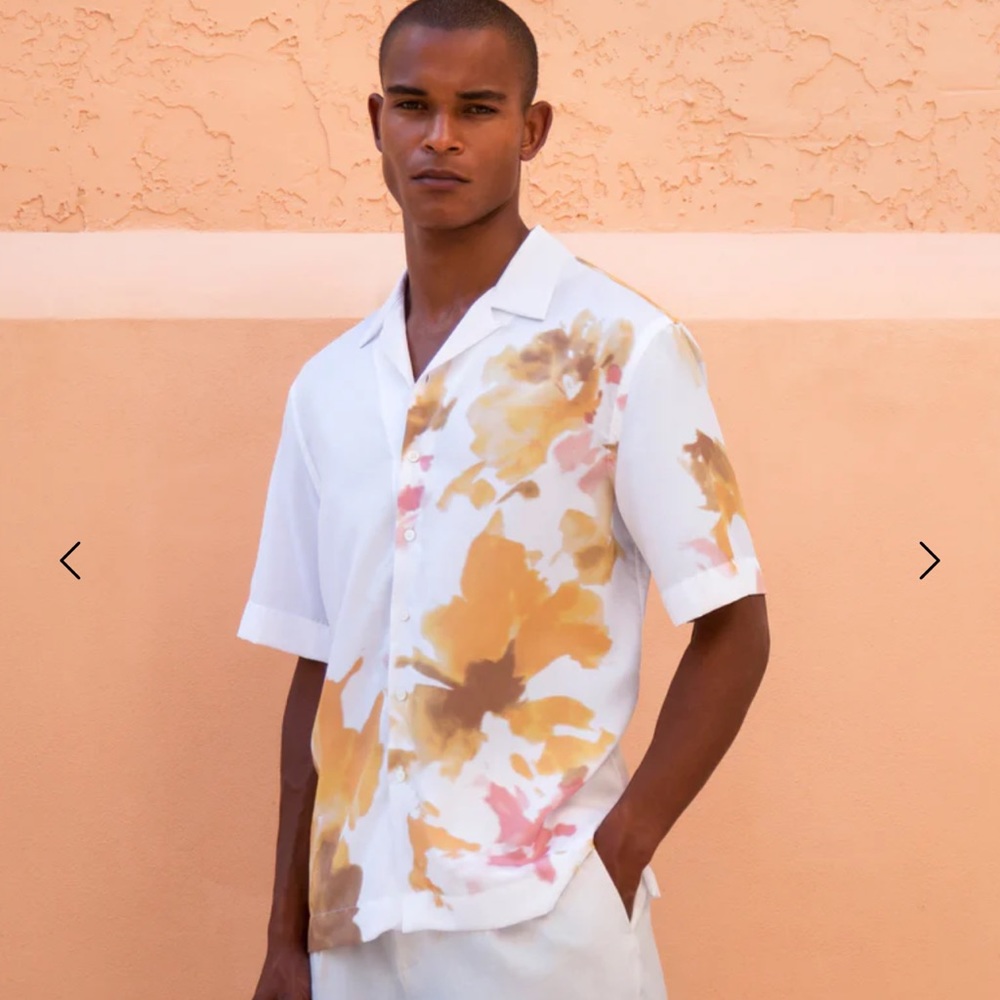 Bugatchi Jackson Abstract Print Short Sleeve Shirt
